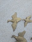 Vintage Set Of 6 Brass Ducks Wall Decor