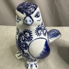 Vintage Blue And White Chinoiserie Porcelain Bird Figurines 