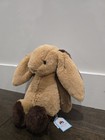 Jellycat Bashful Patchwork Brown Bunny Plush Medium 100  Authentic Nwt