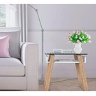 Bonvivo Side Table Accent Coffee Table Modern Glass Living Room Table  n7097