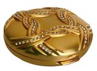 Estee Lauder Lucidity Diamond Swirl Knot Unused Goldtone Compact