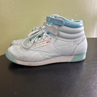 Vintage Reebok Classic Freestyle Hi Top Aerobic Cardi B Sneakers 7 Blue