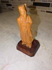 Vintage Chinese Carved Boxwood Immortal Figure  6 25  Tall 