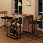 Dining Set Wood Top Table And 2 Height Chairs Bar Stools For Kitchen Studio Gary