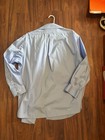 Saddlebred Easy Care Cotton Big Blue Solid Collared 18-18 5 34 35 Ls