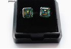 Pair Of 1 Ct  Asscher Cut Lab Grown Diamond Green Color  Vvs1 Clarity Certified