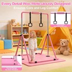 Adjustable Kids Gymnastics Bar - Foldable Training Bar With Mat For Home