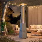 Lausaint Home Hexagon Pyramid Patio Heater With Wheels   Cover  48000 Btu