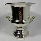 Vtg Oneida 10  Silver Plated Champagne Ice Bucket Wine Cooler 25th Anniversary