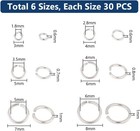 180pcs 925 Sterling Silver Open Jump Rings 3 4 5 6 7 8mm O Ring Jewelry Connecto