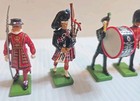 Lot Of 9 W Britains Metal Scottish  Roman Toy Bagpiper  Guards  Soldiers
