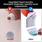 Kmouants 2 Pack Laundry Detergent Dispenser Cup Holder  Nozzle Button White