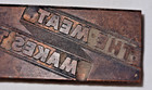 Vintage Printing Letterpress Printer Block Wood Metal The Meat Makes The Meal