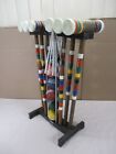 Vintage Wooden Croquet Set By Forster 6-players Croquet Set   Stand Complete