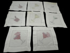 Cocktail Napkins White Linen Single Fold 6    X 5 5    Set Of 8 Beverage Coasters