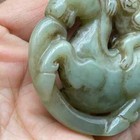 Old Chinese Ancient Antique Jade Carving Monkey Pendant Old Stuff Collection