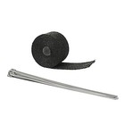  Black Fiberglass Exhaust Header Wrap 2  X 16 5  With 5pcs 11 8 Inch Stainless 