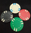 10 Vintage Langworthy Casino Poker Chips  7 5   9 4 Grams each Chip Weight