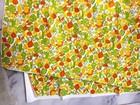 Orange  Yellow   Green 1970 s Vintage Vegeable Print Vinyl 