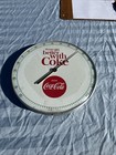 Coca-cola Vintage 12  Thermometer Round Glass Faced Original 495a 1960s Usa