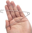 Extra Large Safety Pins  5 Inch  5 Pack  Silver