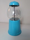 Vintage Carousel Blue Teal 1985 Gumball Machine Coin Bank Free Vending 9 
