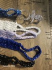 Lot 5 Crochet Handmade Baby Pacifier Clip Strap  New  Multi-blue Boy   Girl 