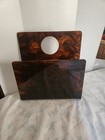 Lucite Tortoiseshell Vintage 70 s Magazine Holder