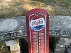 Vtg Pepsi Cola Red Metal Store Advertising Wall Thermometer 27  Soda Pop Sign