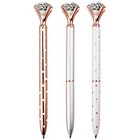 3pcs Big Crystal Diamond Ballpoint Pen Bling Metal Ballpoint Penoffices And 