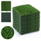 20pcs Artificial Grass Turf Interlocking Grass Deck Tile Lawn Rug For Backyard