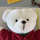 Dan Dee 2007 Christmas Polar Bear Plush Red Coat Candy Cane 18    Holiday