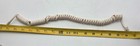 Vintage White 3 Wire Telephone Phone Coiled Cord Handset Curly   