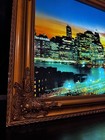 Vintage Lighted Moving Motion Picture Lamp Light New York Skyline