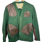 Bob Allen Vtg 50s Gun Club Sportswear Hunting Shooting Zip Wool Sweater Sz 44 Us