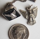 Vtg Boy Scouts Of America Stange Sterling Silver Eagle Pendant   Eagle Tie Tack