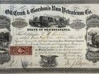 1865 Oil Creek   Gordon s Run Petroleum Co  Stock Certificate  265  Philadelphia