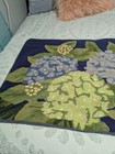 Frontgate Nantucket Blooms Hydrangea Hand Hooked Rug 29  X 46 