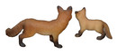 2010 Schleich Red Fox And Kit Figures