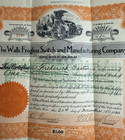 Walls Frogless Switch And Manufacturing Co Stock Certificate -railroad Equipment