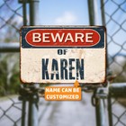 Personalized Beware Of Your Name Sign Custom Gift Metal Sign Rustic 108120041001