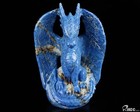 Gemstone 5 1  Lapis Lazuli Hand Carved Crystal Dragon Sculpture  Crystal Healing