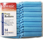 Salon Style Small Foam Hair Rollers - 5 8  Blue - 14 Piece Set - Soft Heat-less