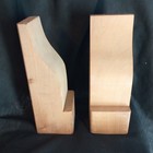 Vtg Wood Corbel Set Of 2 Unfinished Indoor Outdoor 10  X 3-3 8  X 3-3 8  Unused