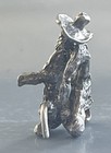 Vintage Pewter Cowboy Miner With Watering Can Miniature Figure