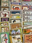 Lot Of 50 Peanuts Charlie Brown Snoopy Handmade Greeting Cards
