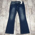 Miss Me Mid Rise Bootcut Jeans Women   s 33x32 Dark Blue Stretch Nwt M344b87mv