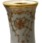 Nippon Porcelain Hat Pin Holder Antique Beaded Gold Moriage Hand Painted 5 75 In