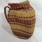 Vintage Handwoven Tribal Basket W lid