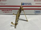 Vintage Ornate Brass Tabletop Lyre Harp Easel Music Easel Picture Art 6    Easel